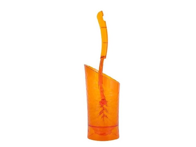 Ерш туалетный со стаканом Vogue, янтарно-оранжевый